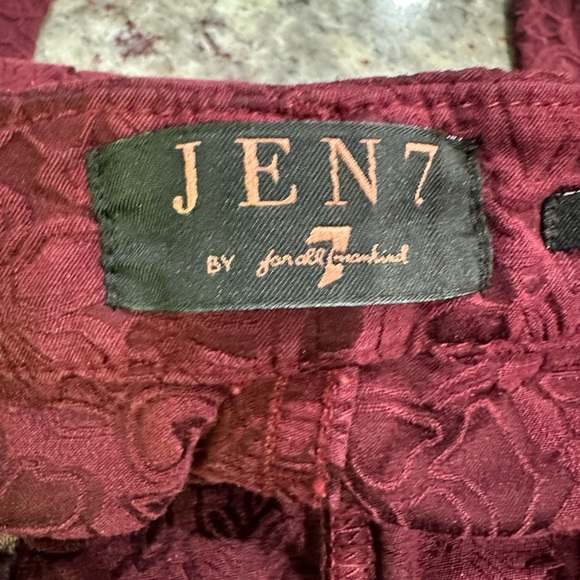 7 For All Mankind Women's Red Lace Skinny Jeans - Picture 3 of 4